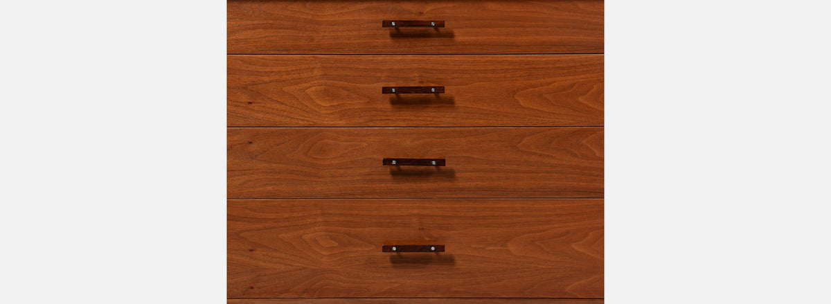 Glenn of California Tambour-Door Credenza with Black Formica Top