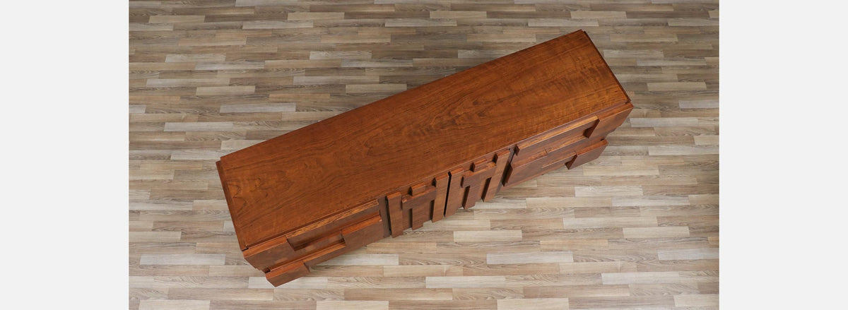 Mid-Century "Staccato" Brutalist Dresser by Lane