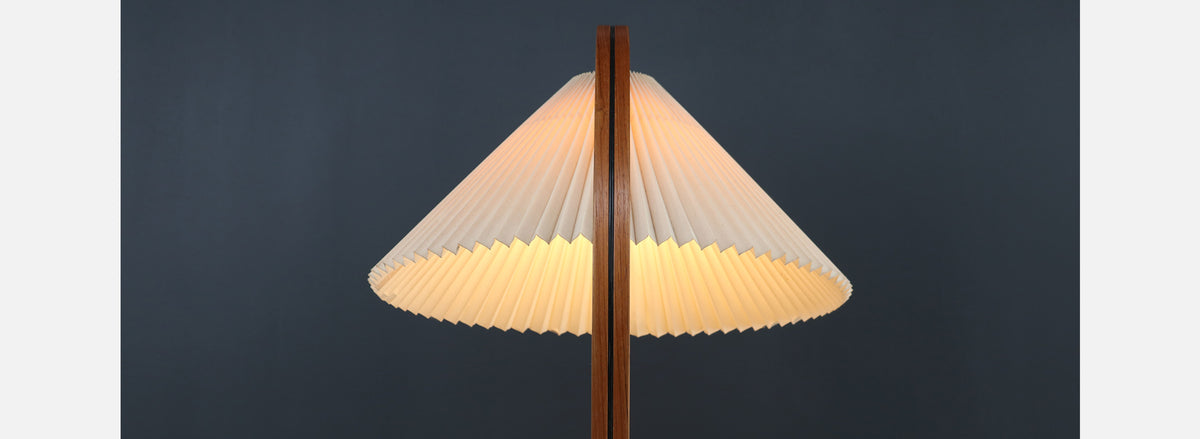 Danish Modern Teak Arc Floor Lamp by Mads Caprani