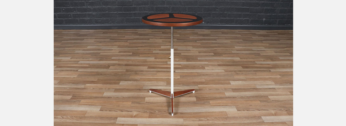 Peter Pepper Products Tripod Resin Side Table w/ Peace Symbol 