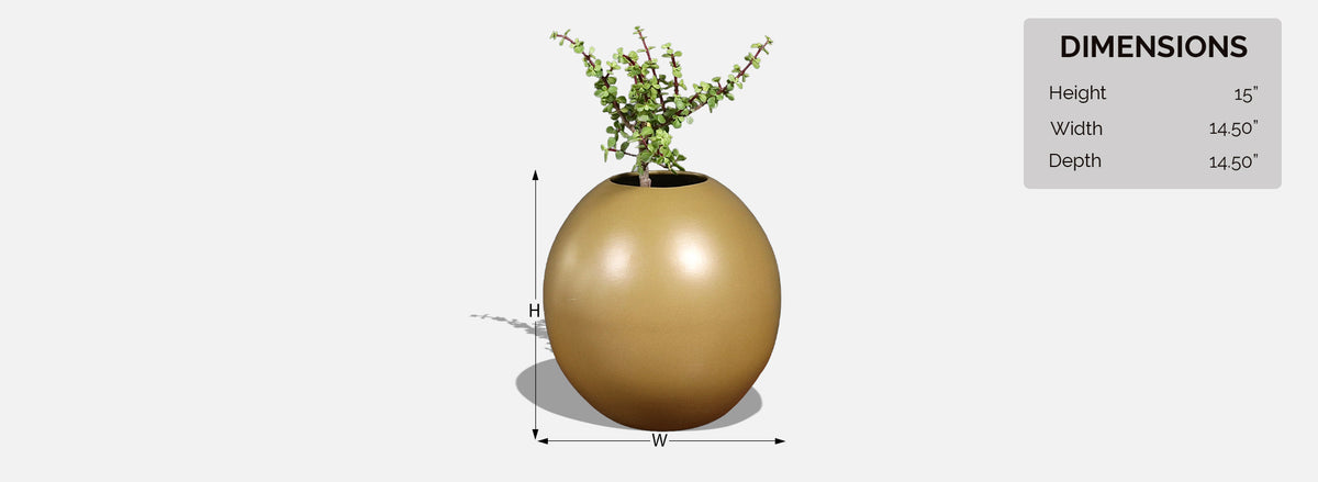 Marilyn Kay Austin Olive Green Sphere Planter for Architectural Pottery