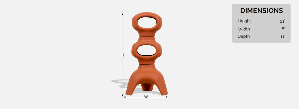 Malcolm Leland Terracotta Ceramic Floor Lantern for Architectural Pottery