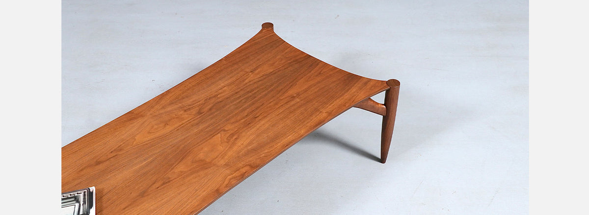 Rare Greta M. Grossman Sculpted Floating Top Coffee Table for Glenn of California