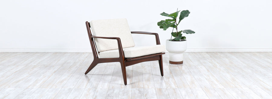 Danish Modern Sculpted Lounge Chair by Ib Kofod-Larsen for Selig 