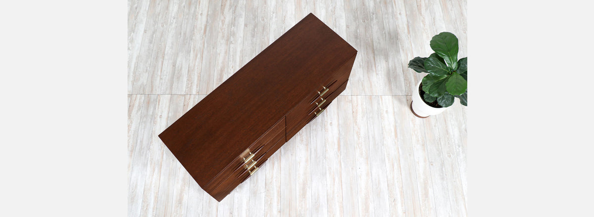 John Keal Dresser with Brass Accents for Brown Saltman