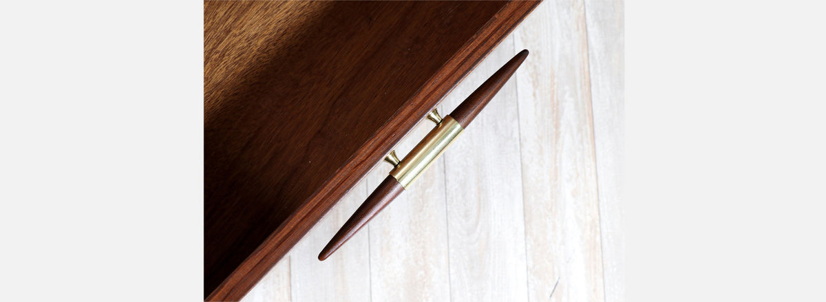 John Keal Dresser with Brass Accents for Brown Saltman
