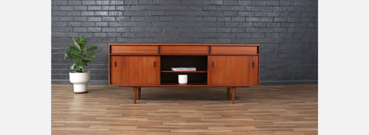 Mid-Century Modern Teak Credenza by Punch Design