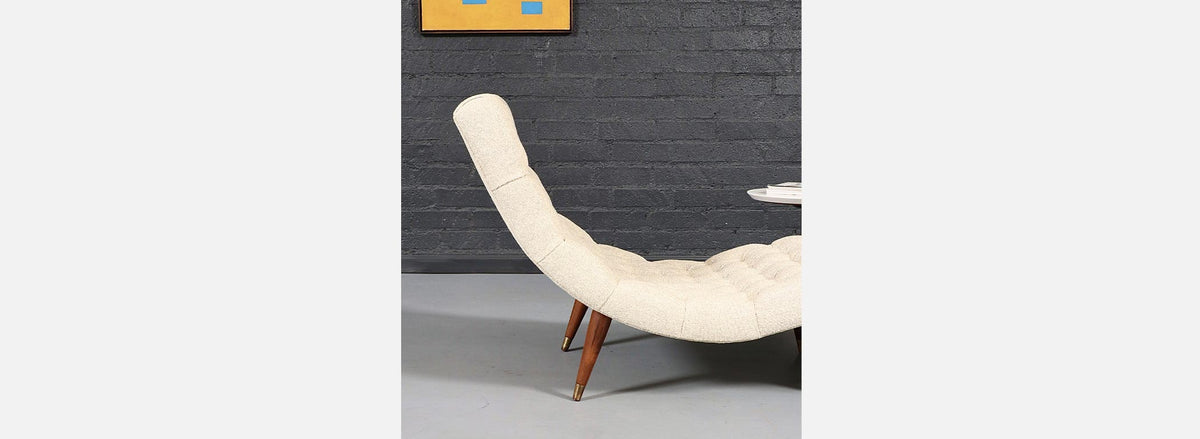 Adrian Pearsall Diamond Button-Tufted Chaise Lounge for Craft Associates