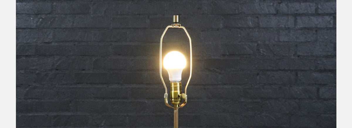 Mid-Century Modern Mosaic Tile & Steel Table Lamp