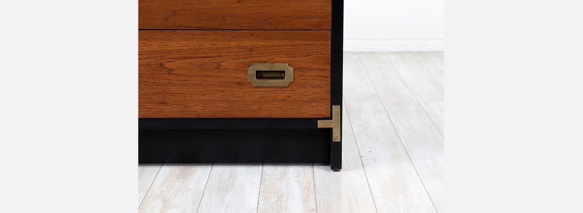 Mid-Century Modern Dresser with Brass Accents by Glenn of California