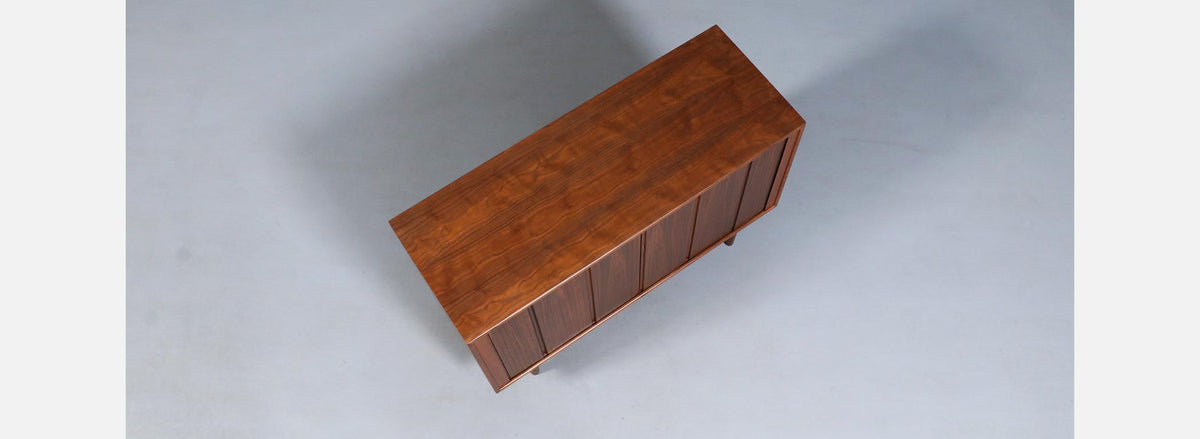 California Modern Tambour-Door Credenza by Barzilay