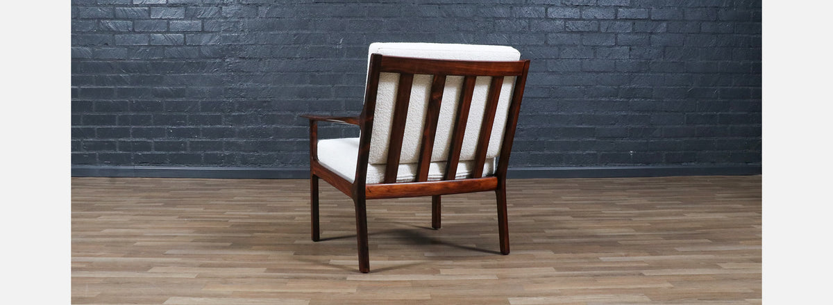 Fredrik Kayser Model-395 Rosewood Lounge Chair for Vatne Møbler