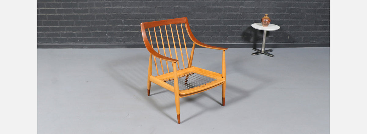 Peter Hvidt Model FD-146 Teak & Birch Lounge Chair