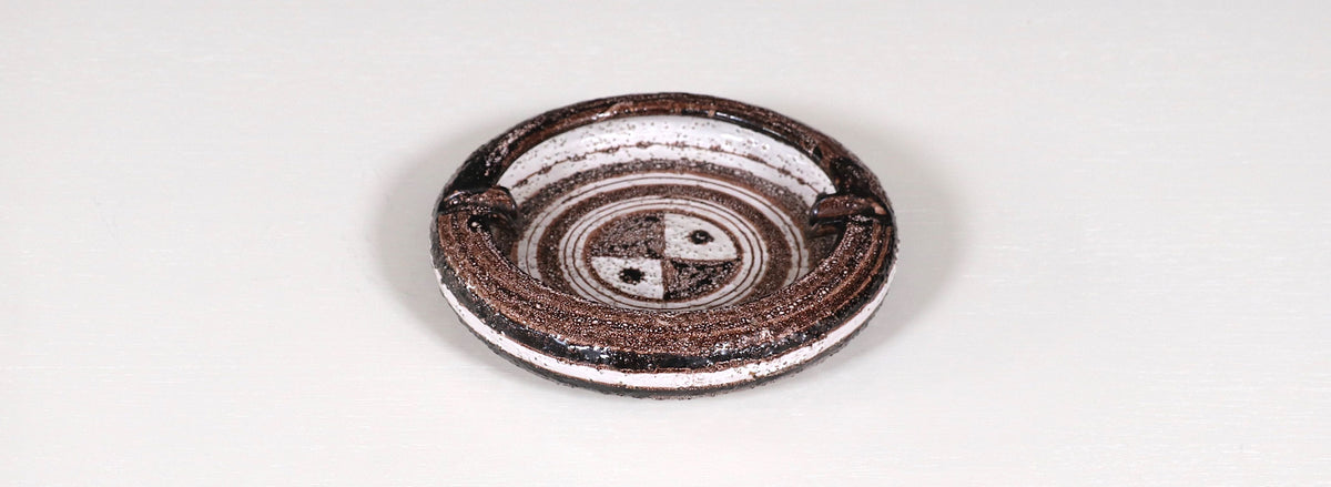 Aldo Londi Italian Glazed Ceramic Ashtray for Bitossi Studio