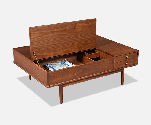 Drexel “Declaration” Walnut Coffee Table by Kipp Stewart & Stewart MacDougall
