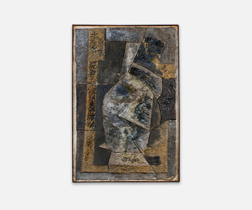 Mid-Century Modernist Cubist Concrete Wall Art