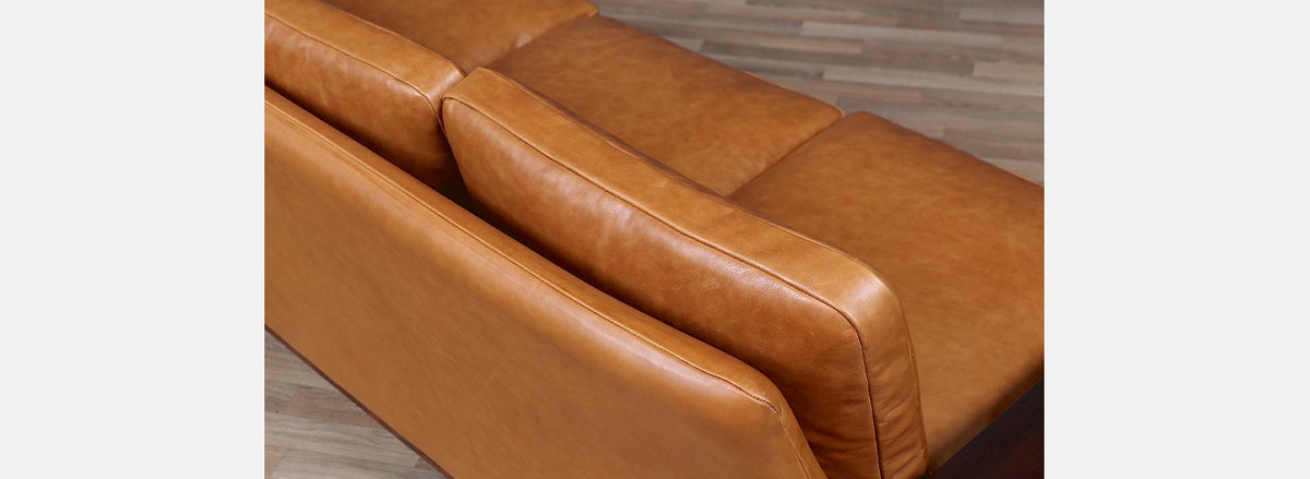 Fredrik Kayser Model-934 Rosewood & Leather Sofa