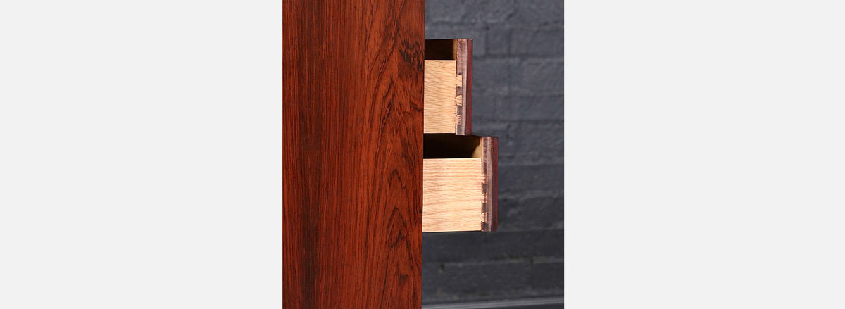 Jack Cartwright Brazilian Rosewood Highboy Dresser for Founders
