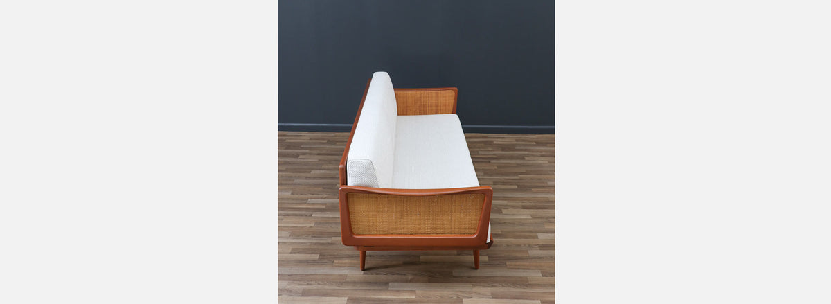 Peter Hvidt & Orla Mølgaard-Nielsen Teak & Cane Daybed Sofa