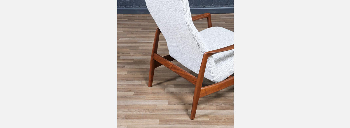 Folke Ohlsson Model-1032 Reclining Chair w/ Ottoman for Dux