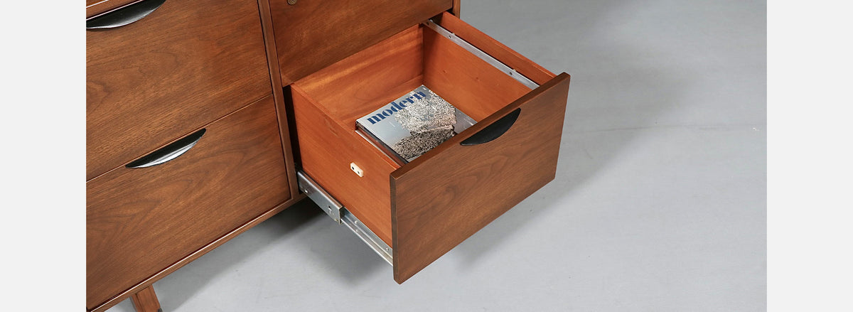 Jens Risom Walnut Filing Cabinet