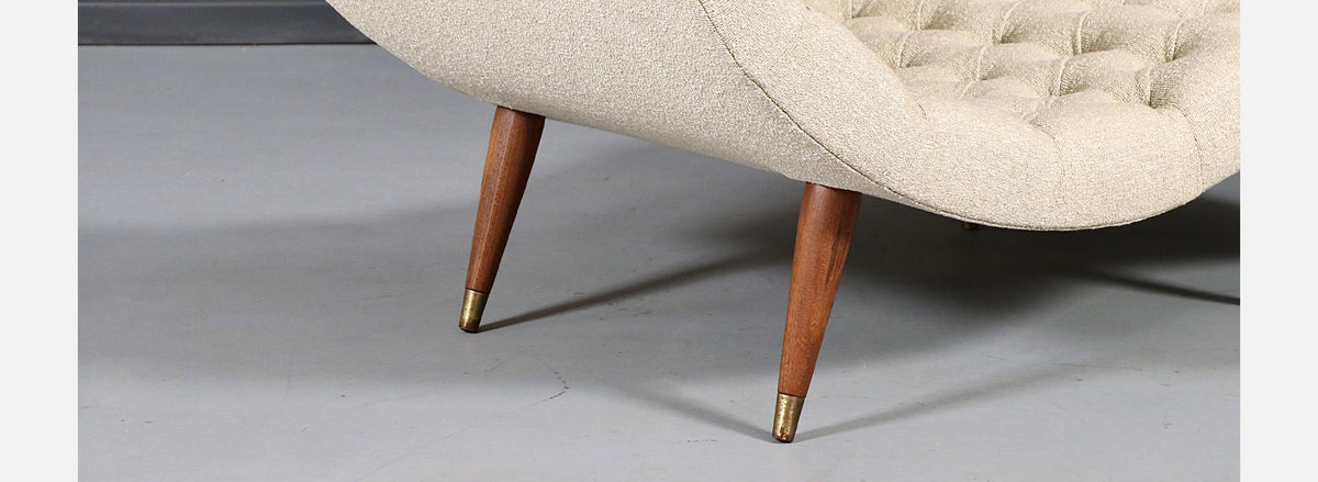 Adrian Pearsall Diamond Button-Tufted Chaise Lounge for Craft Associates