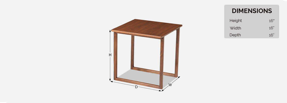 Kai Kristiansen Model-33 Walnut Interlocking Cube Nesting Tables