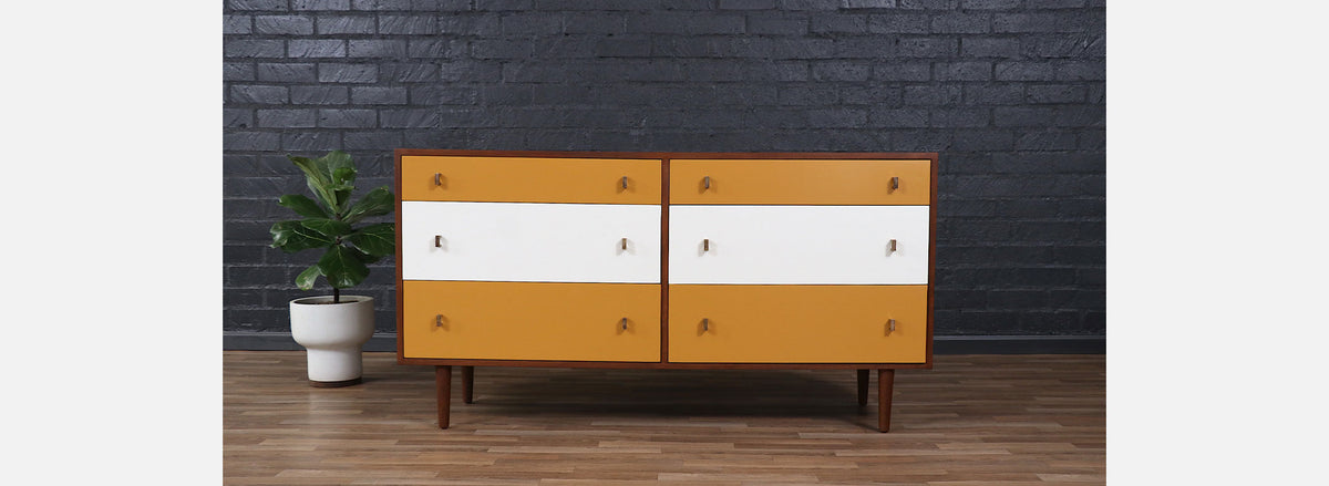 Glenn of California Multi-Color Lacquered & Walnut Dresser