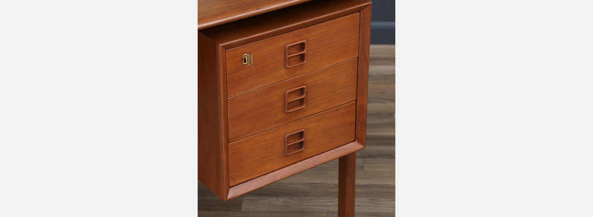 Erik Brouer Executive Desk with Bookcase for Brouer Møbelfabrik