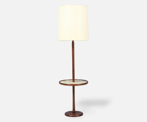 Jane & Gordon Martz Ceramic Coin Tile Side Table Floor Lamp for Marshall Studios