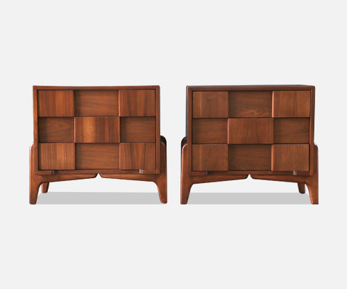 Mid-Century Modern Geometric Night Stands by American of Martinsville