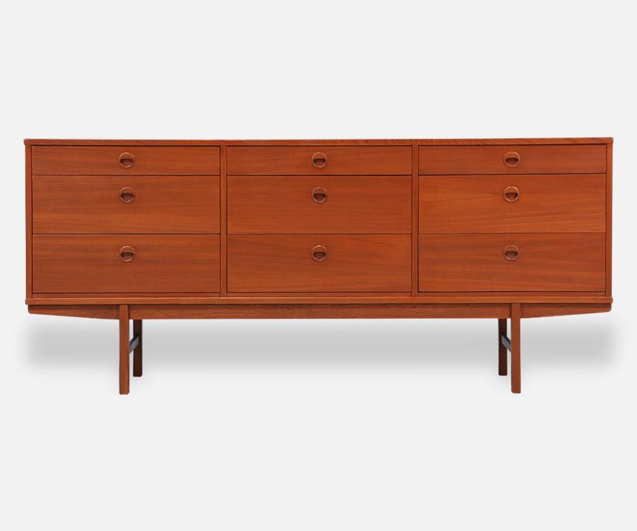 Folke Ohlsson 9-Drawer Teak Dresser for Dux