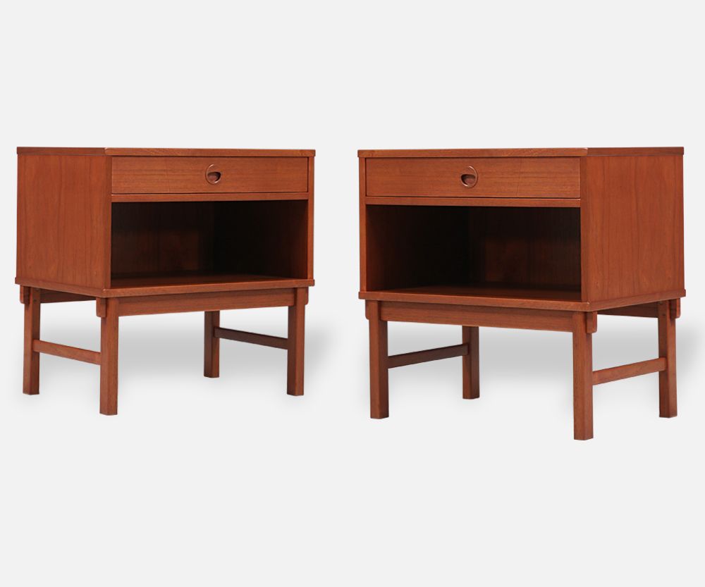 Folke Ohlsson Teak Night Stands for Dux