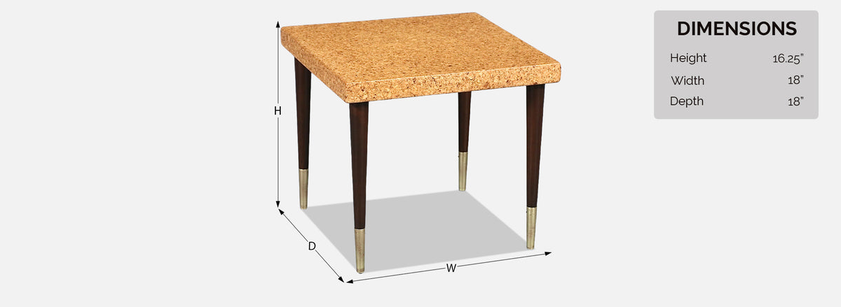 Paul Frankl Cork Side Table for Johnson Furniture