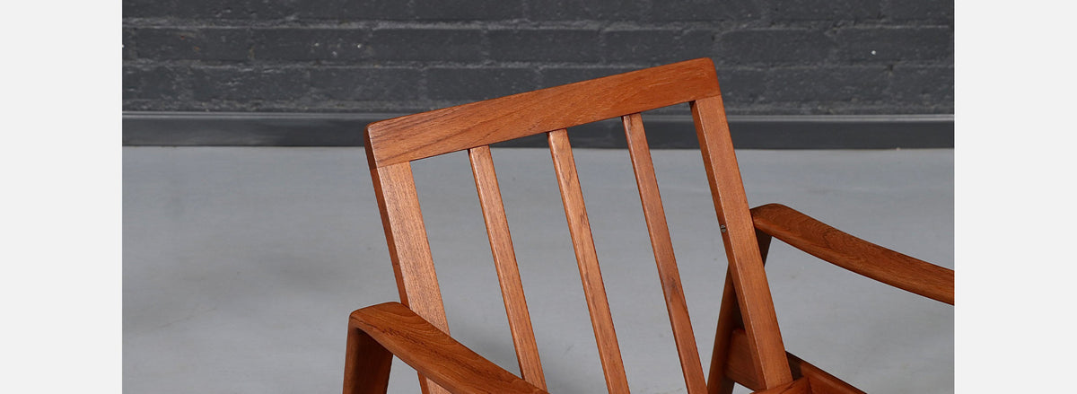 Arne Wahl Iversen Teak Lounge Chair for Komfort