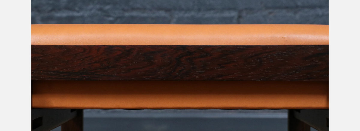 Danish Modern Rosewood & Leather Stool
