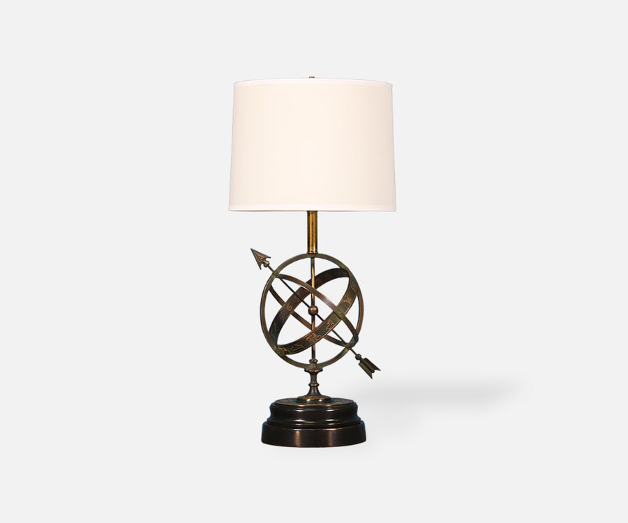 Frederick Cooper Astrological Zodiac Armillary Table Lamp