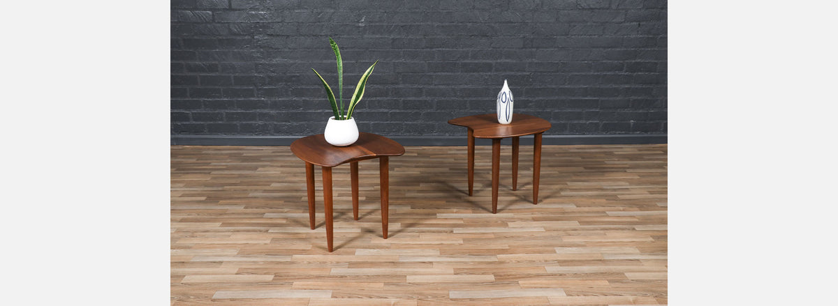 California Modern Sculpted Floating-Top Side Tables by Ace-Hi
