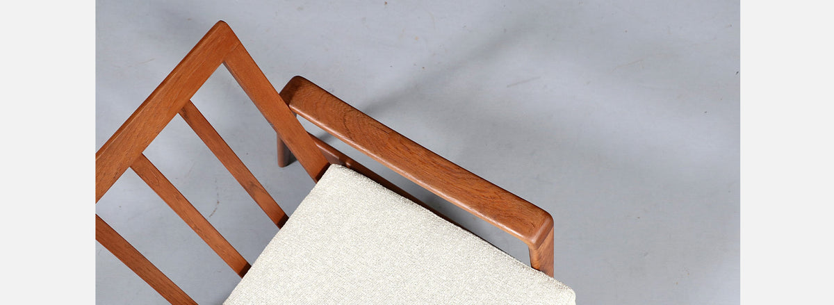 Arne Wahl Iversen Teak Lounge Chair for Komfort