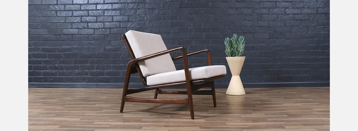 Danish Modern Reclining Lounge Chair by Ib Kofod-Larsen