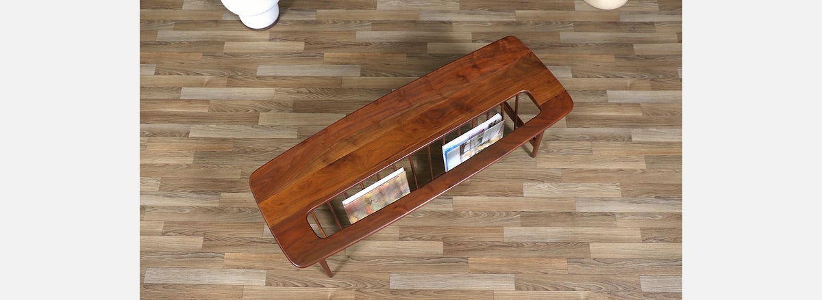 Arthur Umanoff Spindle Coffee Table w/ Magazine Shelf