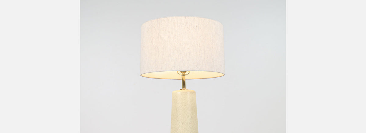 Gordon & Jane Martz Cream Glaze Ceramic Table Lamp for Marshall Studios
