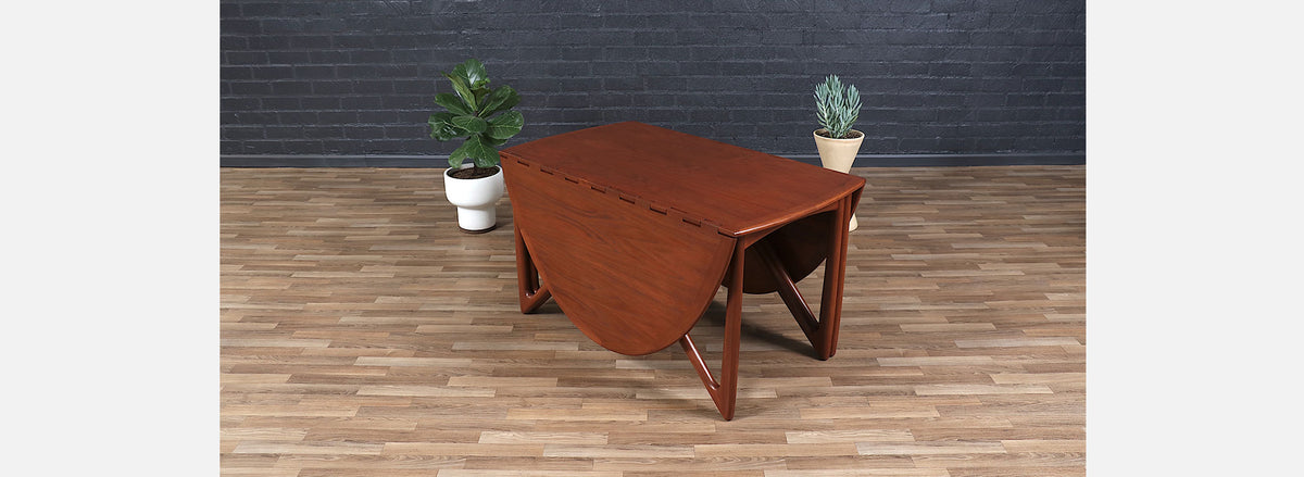 Niels Koefoed Gateleg Teak Dining Table for Koefoeds Hornslet