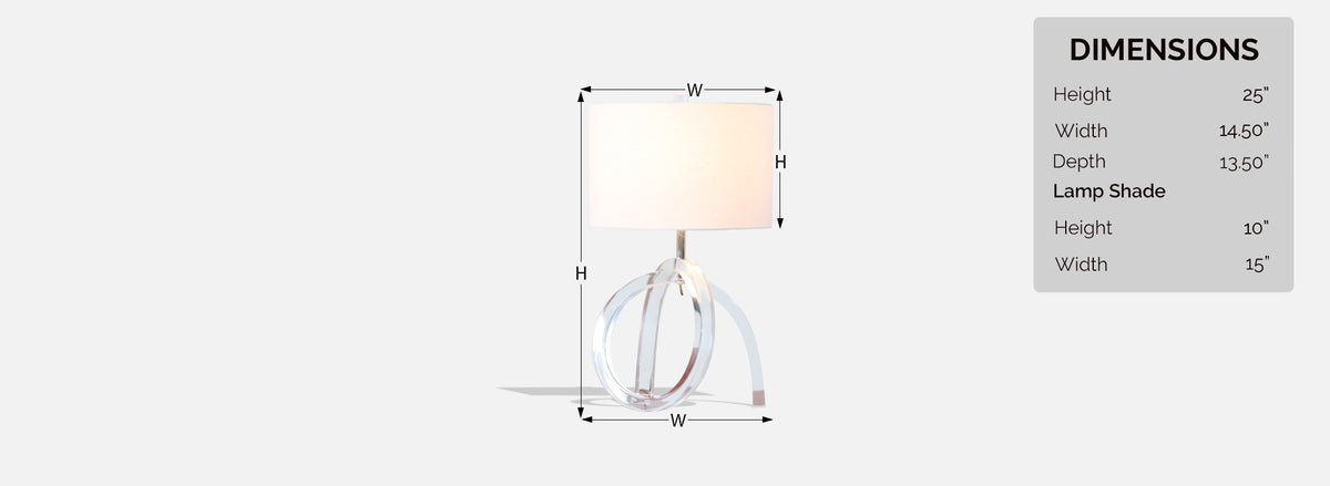 Dorothy Thorpe “Pretzel” Lucite Table Lamp