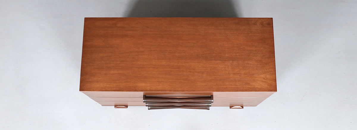 Mid Century Modern 3-Drawer Dresser w/ Bowtie Handles