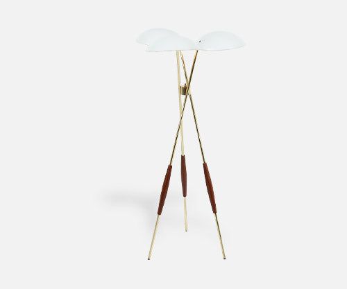Gerald Thurston Brass Tripod Floor Lamp for Lightolier Co.