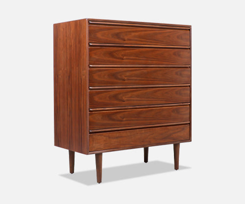 Mid-Century Modern Walnut Chest of Drawers by Westnofa