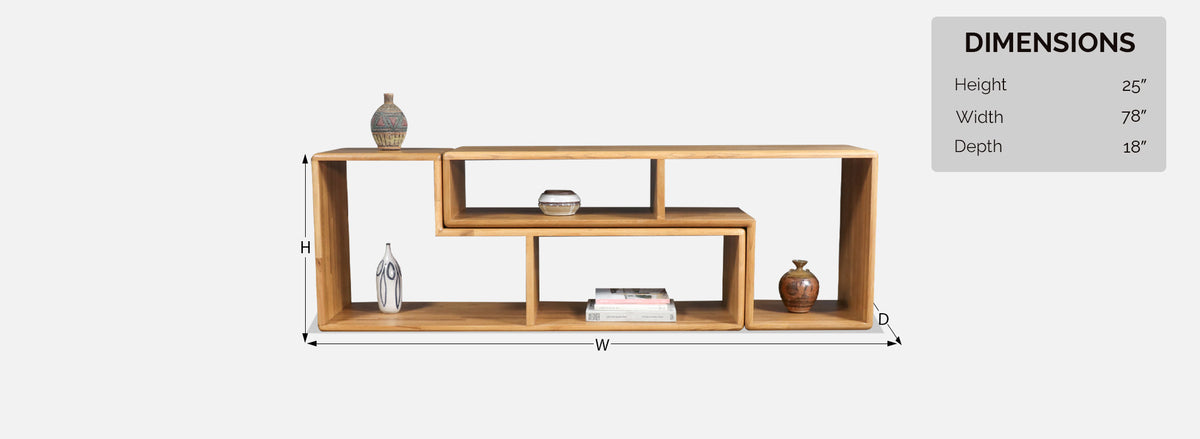 Mid-Century Modern Modular Oak Bookshelves System