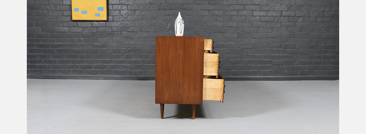Stanley Young Walnut 6-Drawer Dresser for Glenn of California
