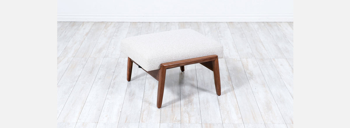 Mid-Century Modern Reclining Lounge Chair with Ottoman by Milo Baughman